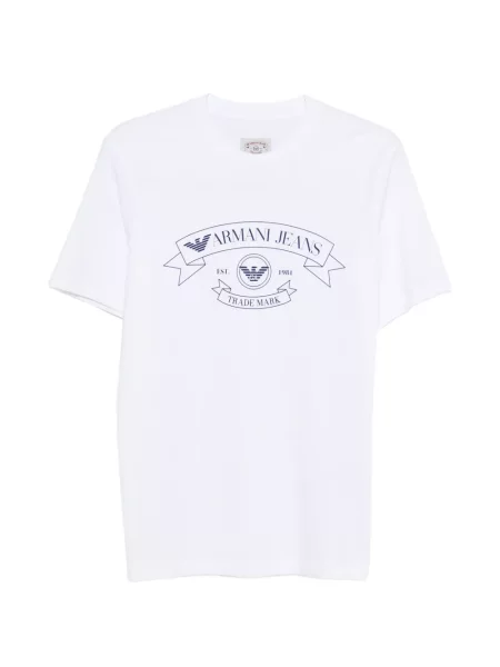 Tricou Emporio Armani cu imagine alb