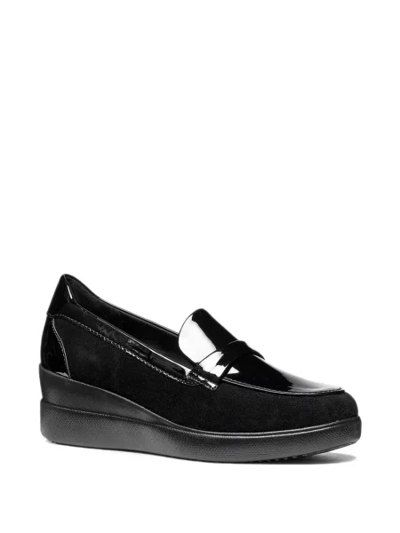 Pantofi loafer Geox cu pană negru
