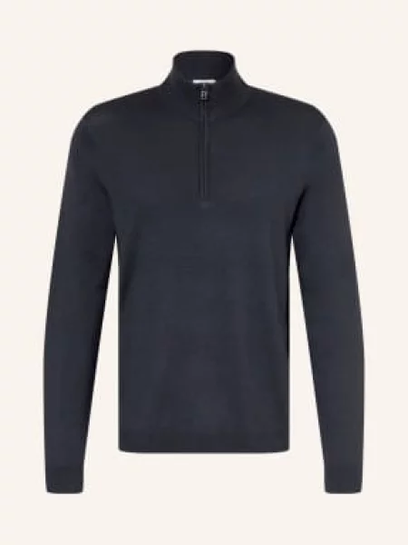 Bogner Sweter Z Golfem blau granatowy