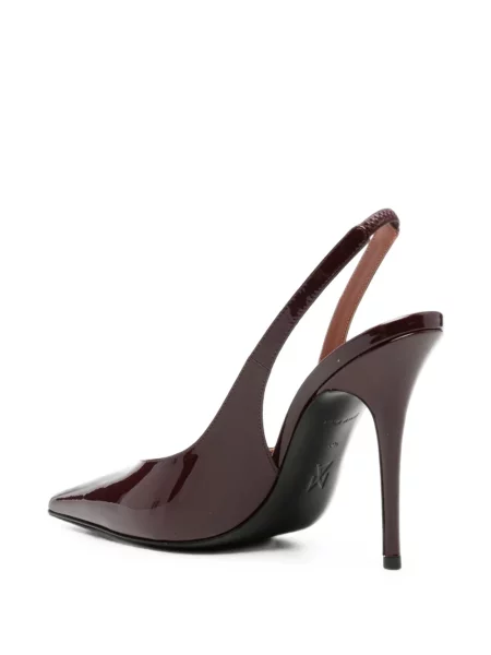 Pantofi cu toc Amina Muaddi slingback roșu
