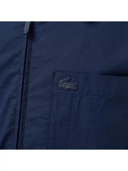 Lacoste Kurtka Z Kołnierzem Koszulowym Regular Fit granatowa