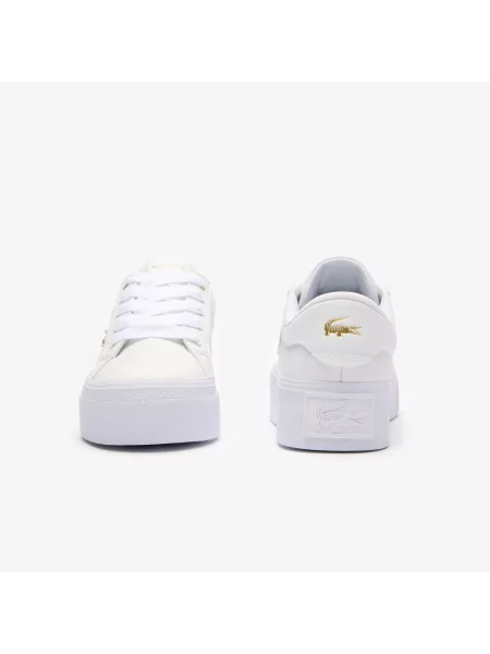 Lacoste Skórzane Trampki Na Platformie Ziane białe