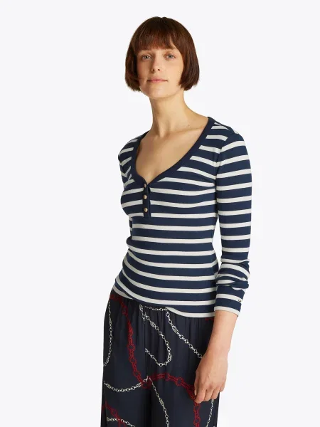 Tommy Hilfiger Blúz HENLEY | fehér