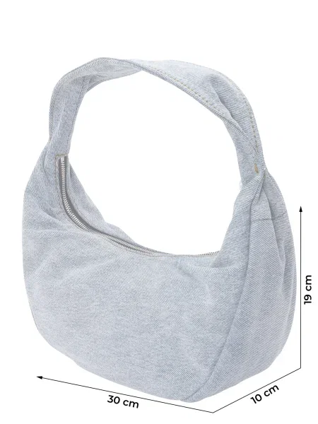 Ročna torba Calvin Klein Denim Soft Crescent Sm modra