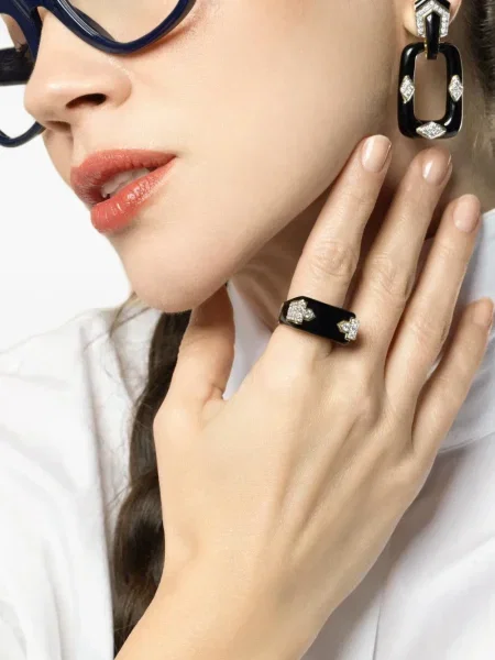 Inel David Webb negru