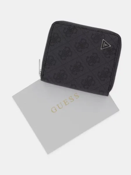 Кожаный кошелек Guess черный