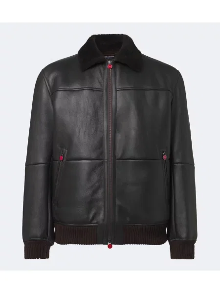 Geanta de piele Kiton maro