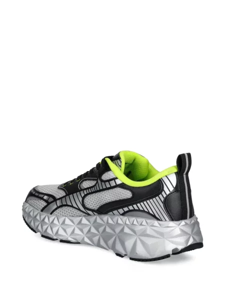 Sneakerși Ea7 Emporio Armani cu imprimeu geometric gri