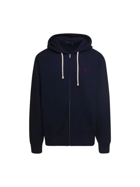 Bluza rozpinana Polo Ralph Lauren polarowa z logo granatowa