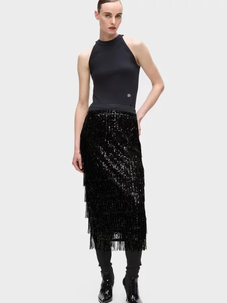 Спідниця Karl Lagerfeld з паєтками чорна