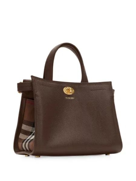 Καρό τσάντα shopper Burberry καφέ
