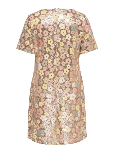 ONLY Carmakoma Rochie CARMabelle maro deschis / pastel / deschis / roz pal galben