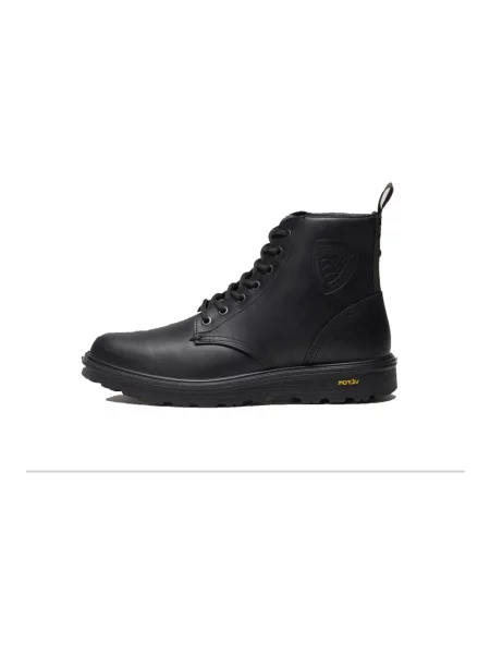 Sneakersy Blauer skórzane na koturnie czarne