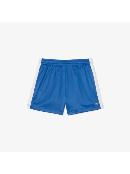 Lacoste Spodenki Z Satynowego Dżerseju W Prążki Pointelle niebieskie