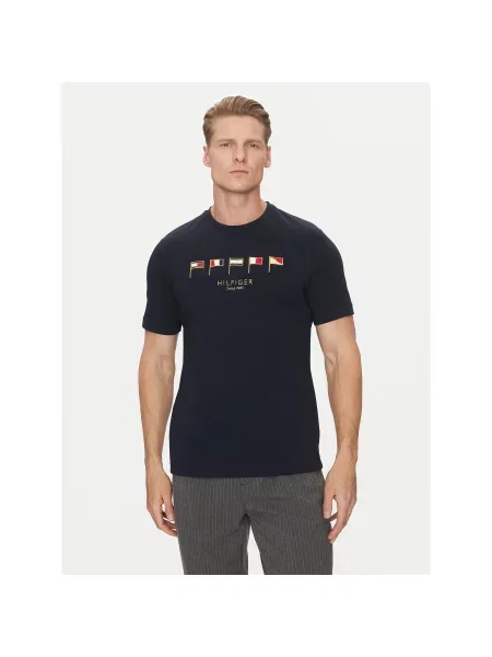 Tommy Hilfiger T-shirt Multi Flags Regular Fit tamnoplava