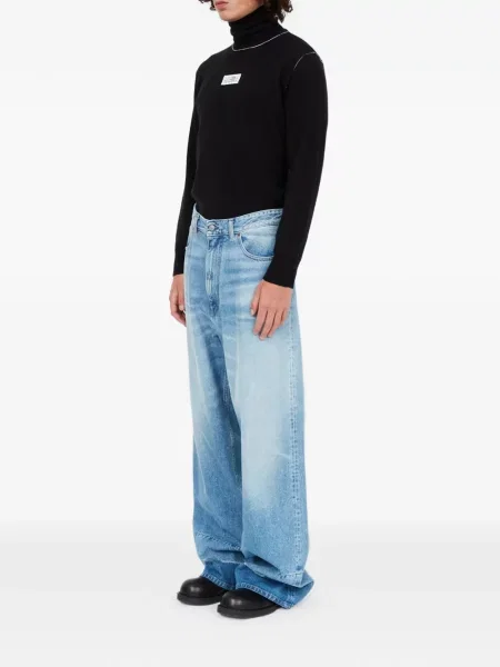 Široke traperice Mm6 Maison Margiela plava