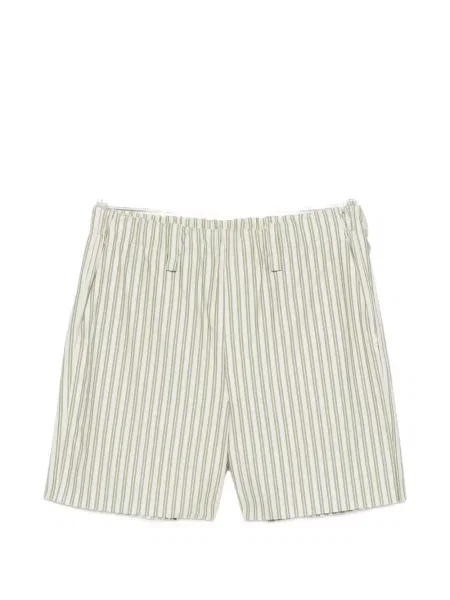 Pantaloni scurți Issey Miyake cu dungi verde