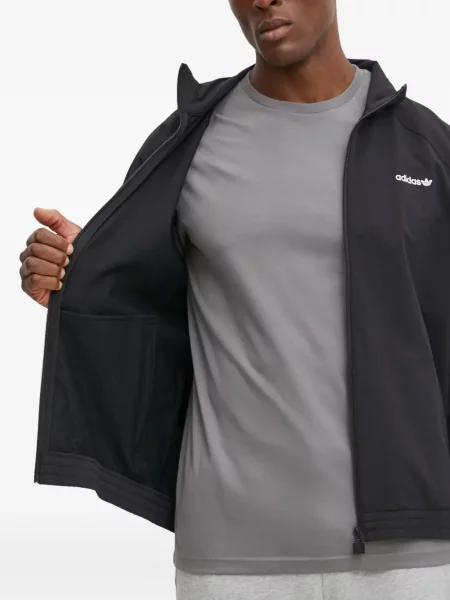 Pantaloni scurți Adidas tricotate cu dungi de costum negru