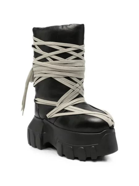 Боти Rick Owens с връзки с дантела черно