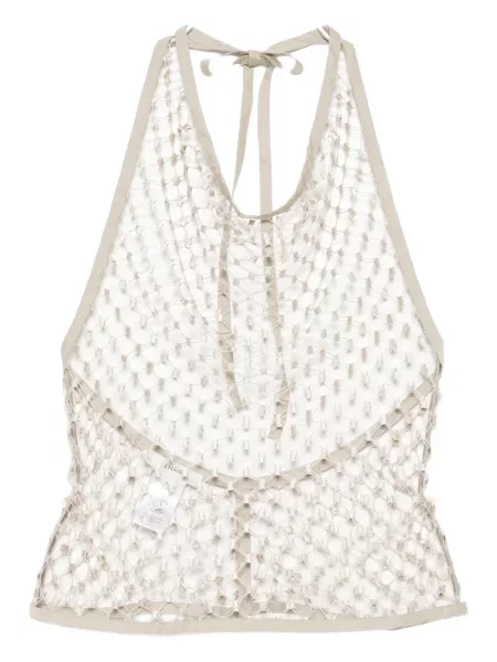 Top Lemaire plasă cu gât halter de plasă