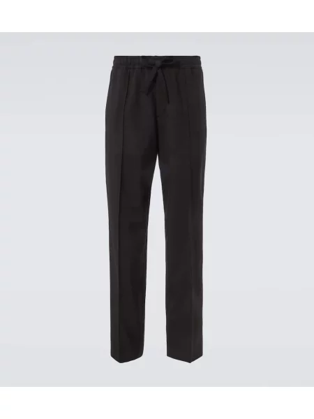 Pantaloni Valentino de lână negru