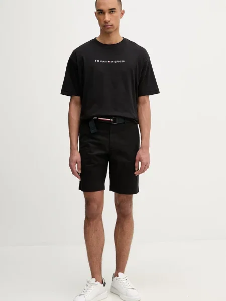 Tommy Hilfiger šortky pánske s elastanom čierna