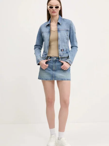 Hollister Co. spódnica mini prosta niebieski