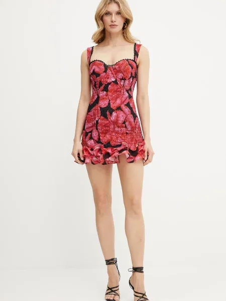 Charo Ruiz Ibiza sukienka Sunil mini dopasowana różowy
