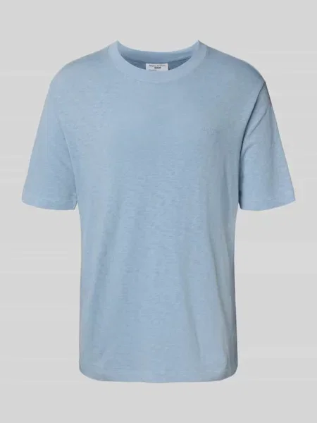 T-shirt o kroju regular fit z czystej bawełny Marc O'polo niebieska