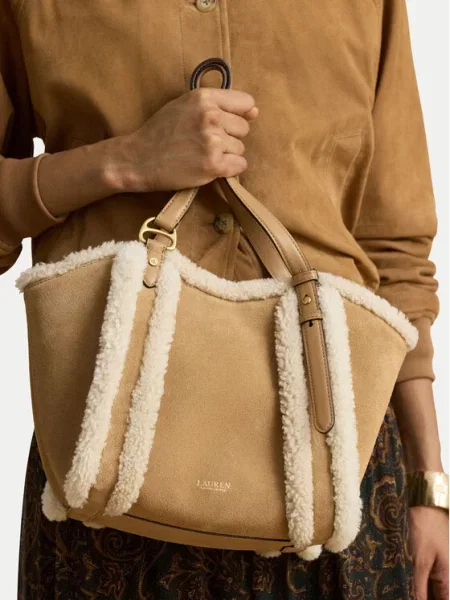 LAUREN RALPH LAUREN Rankinė Ruda smėlinė