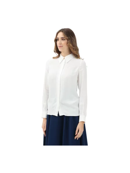 Koszula Elisabetta Franchi z długim rękawem biała