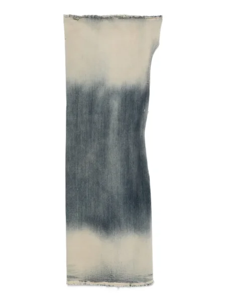 Rochie mini Rick Owens cu un umăr gol de costum albastru