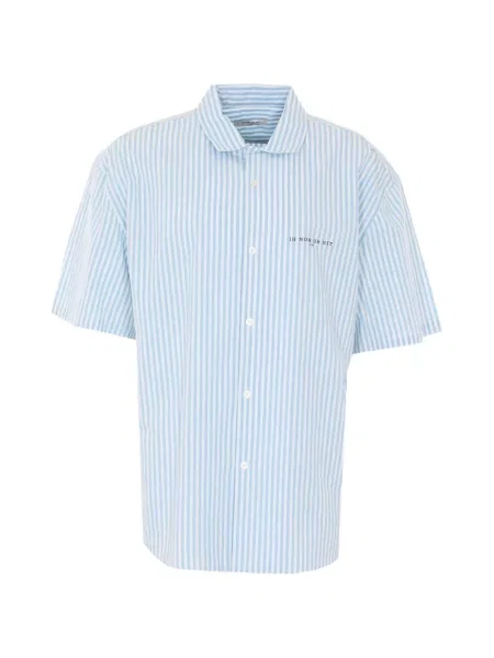 Pruhovaná košile Ih Nom Uh Nit s autogramem modrá