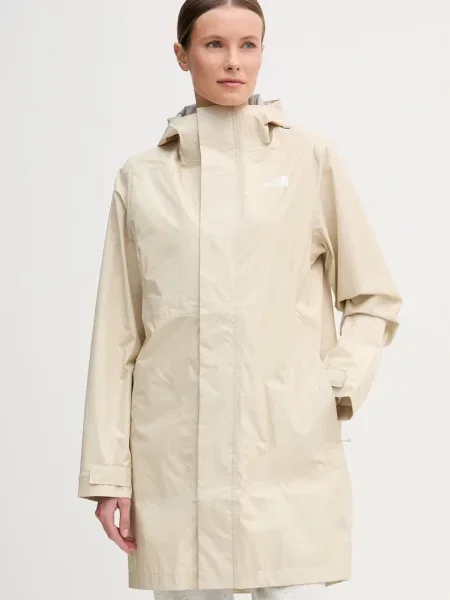 The North Face kurtka przeciwdeszczowa PACKABLE SHELL beżowa