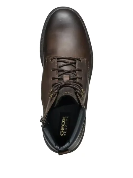 Botine Geox cu șireturi din dantelă maro