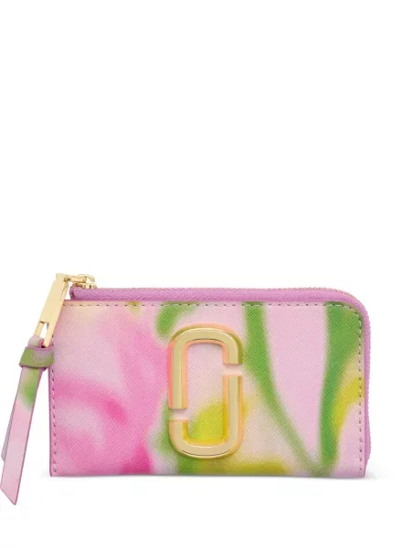Portofel Marc Jacobs cu model floral cu imagine roz