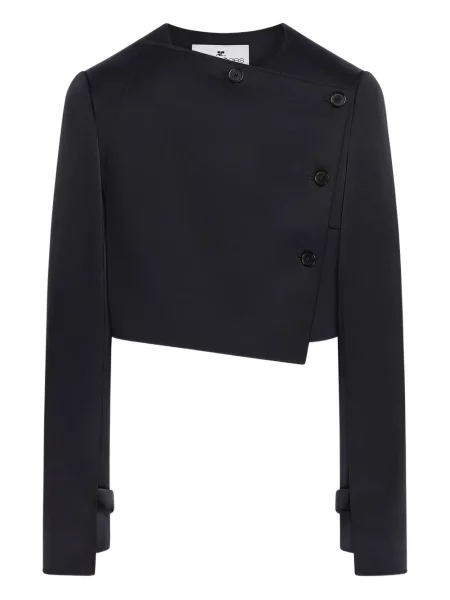Geacă Courreges din satin negru
