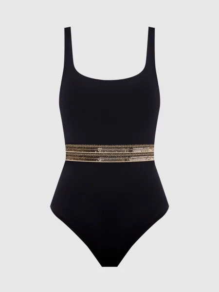 Купальник з паєтками Twinset чорний