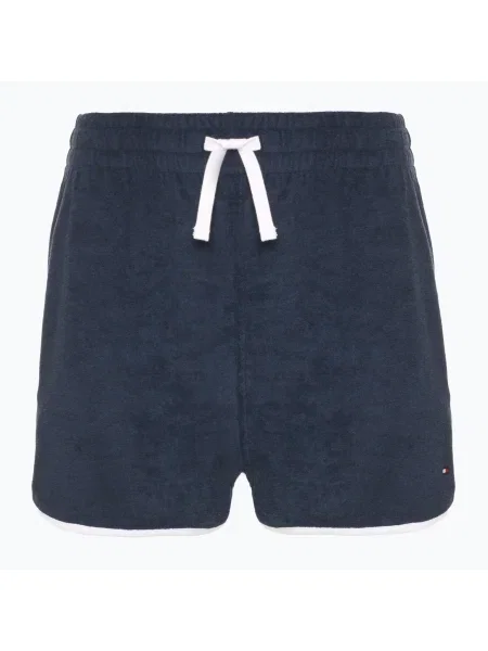 Pantaloni scurți pentru femei Tommy Hilfiger Terry Shorts dark night navy albastru închis