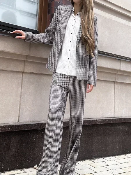 Штани повсякденні LadyLike бавовна/поліестер коричневий