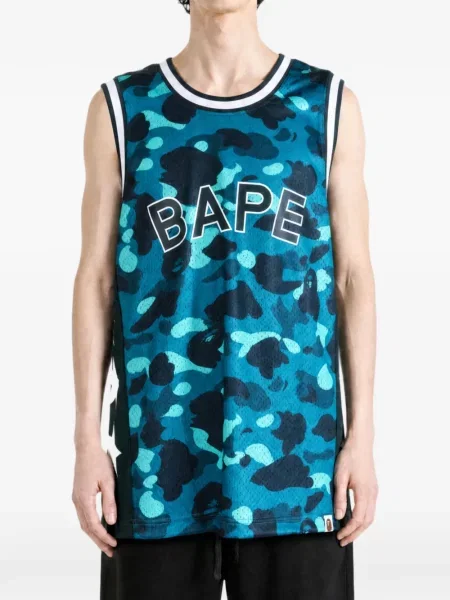 Tricou A Bathing Ape® cu imagine albastru