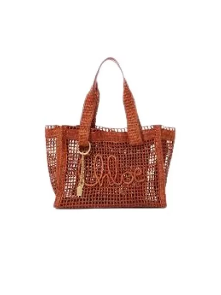 Torebka Chloe skórzana brązowa