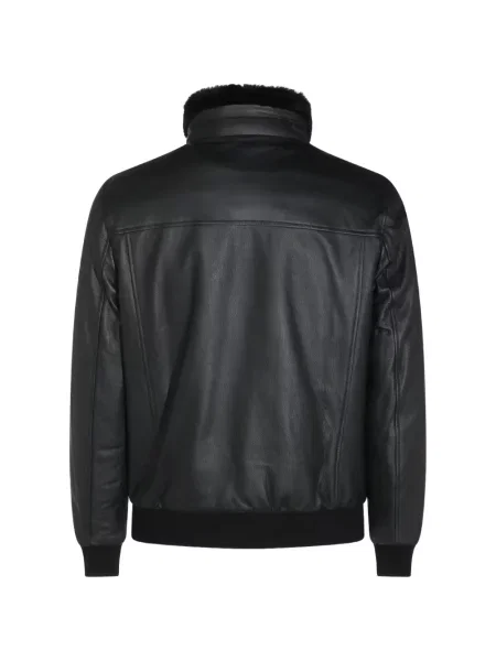 Gulerat geanta de piele Moorer negru