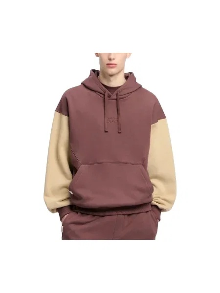 Hanorac cu glugă Reebok Sport clasic maro