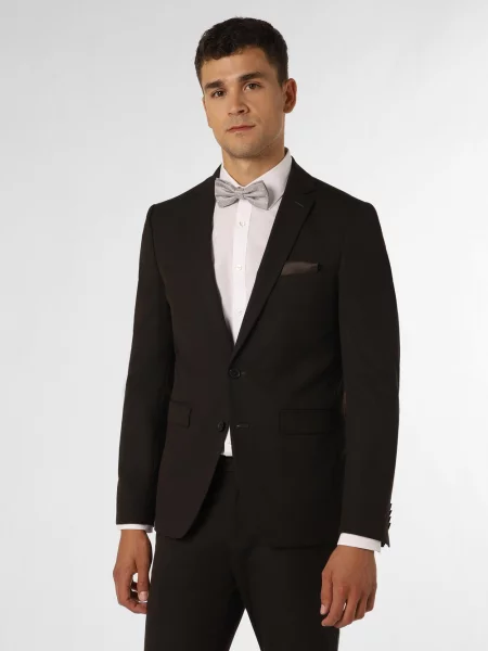 Finshley & Harding marynarka od garnituru modułowego Mężczyźni Slim Fit jednolity 44 brązowy