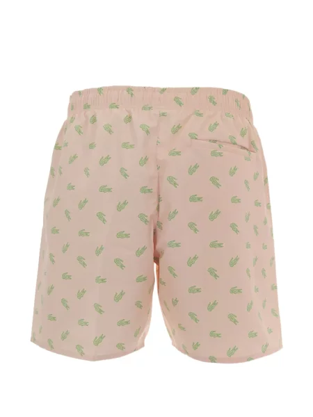 Slip de baie Lacoste cu imagine roz