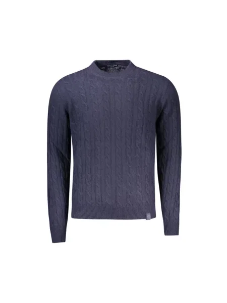 Sweter North Sails z długim rękawem wełniany niebieski