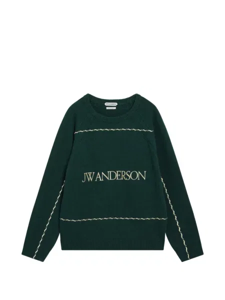 Pulover Jw Anderson cu broderie verde