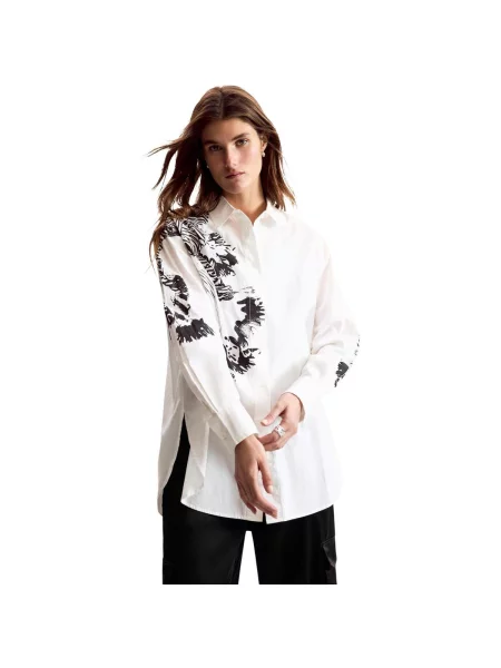 Bluza Desigual s printom bijela