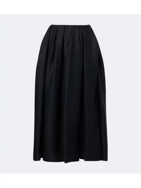 Fusta maxi Khaite de mătase negru